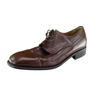 Nordstrom Men Size 8 D Brown Leather Oxford Dress Shoes Classic Formal Style